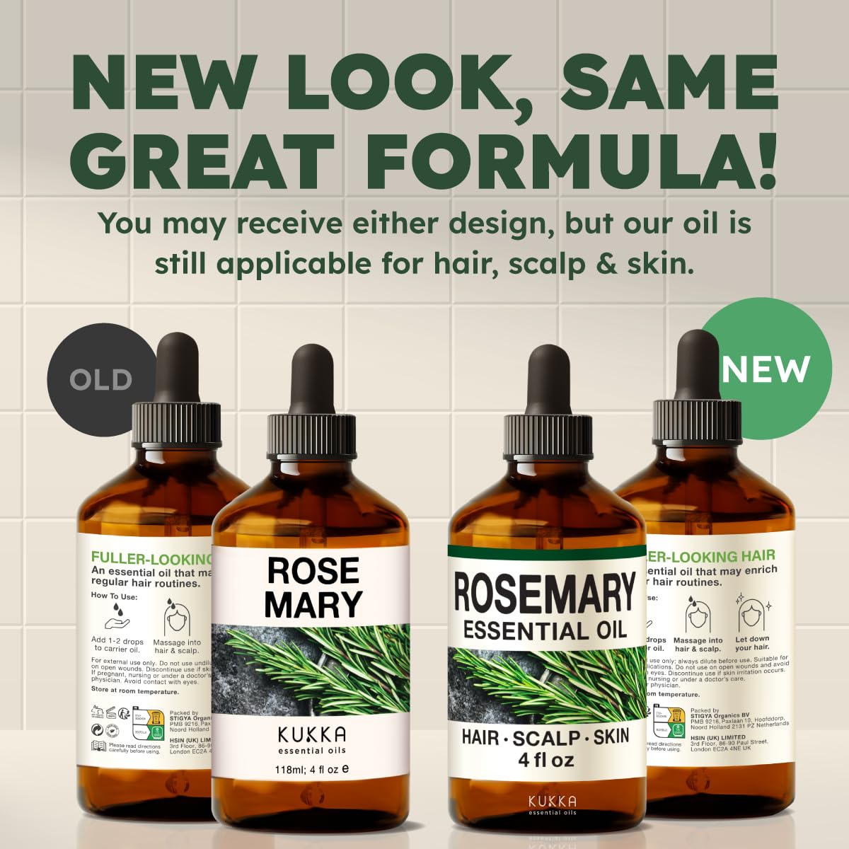 KUKKA Rosemary essential oil packaging shows variant options.
