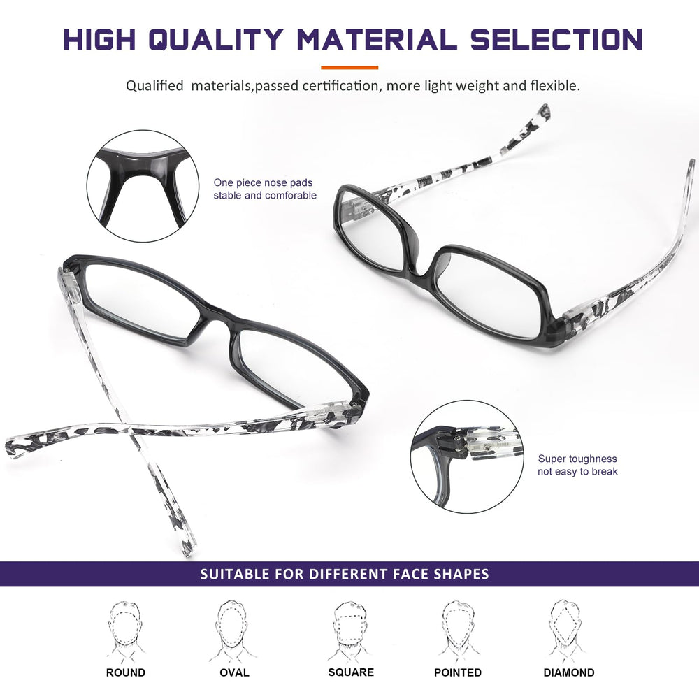 kunchu multi-style reading glasses offer versatile fashion options