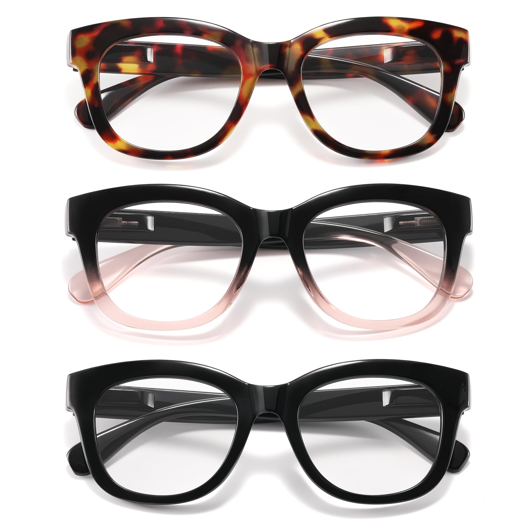 KunChu Reading Glasses for Women with blue light protection reduce screen glare for comfortable reading.