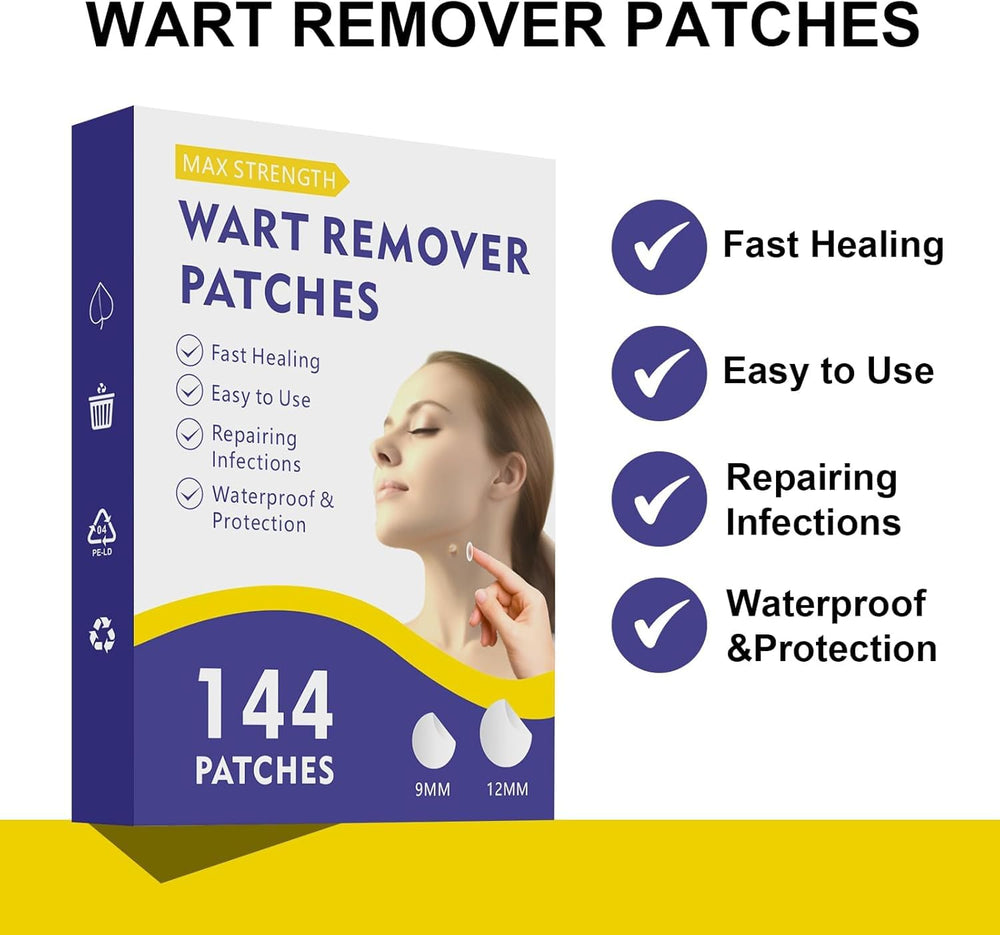 KUNJAYER wart remover patch close-up, natural ingredients for gentle care.