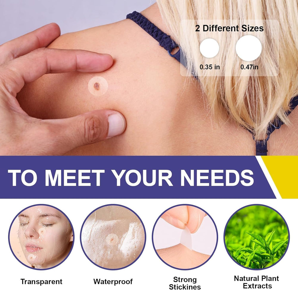 KUNJAYER wart remover patch applied on wart, discreet daily wear.