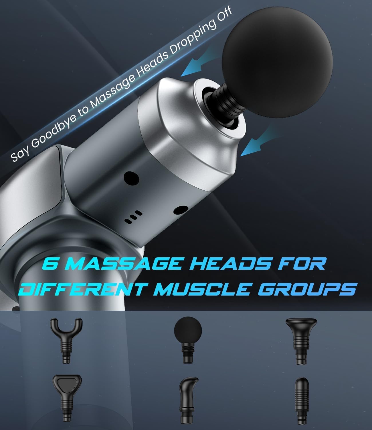 KUPAKY massage gun battery emphasizes long-lasting power for extended sessions.