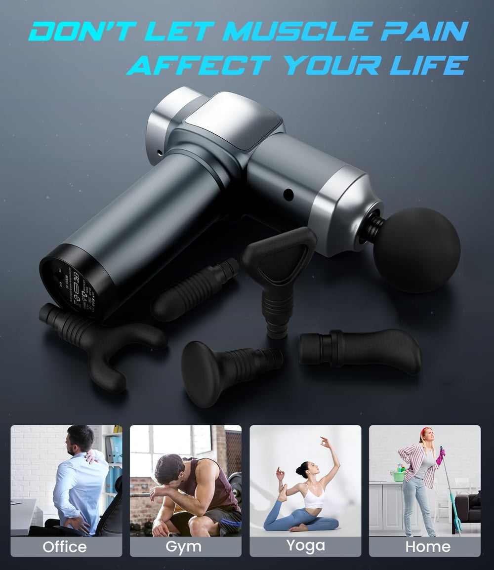 KUPAKY massage gun compact case demonstrates easy storage and travel readiness.
