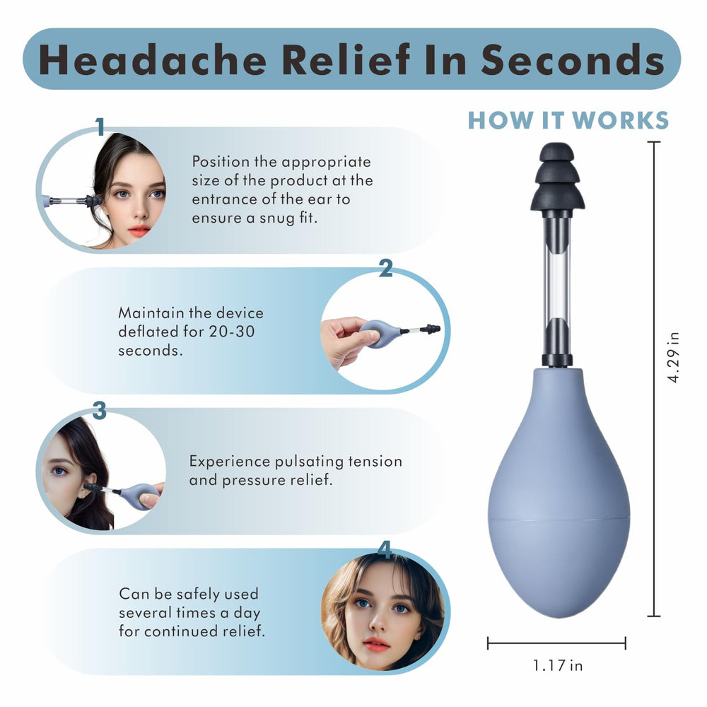 Kurava ear-pressure-relief-tool close-up, soft silicone for comfortable wear.
