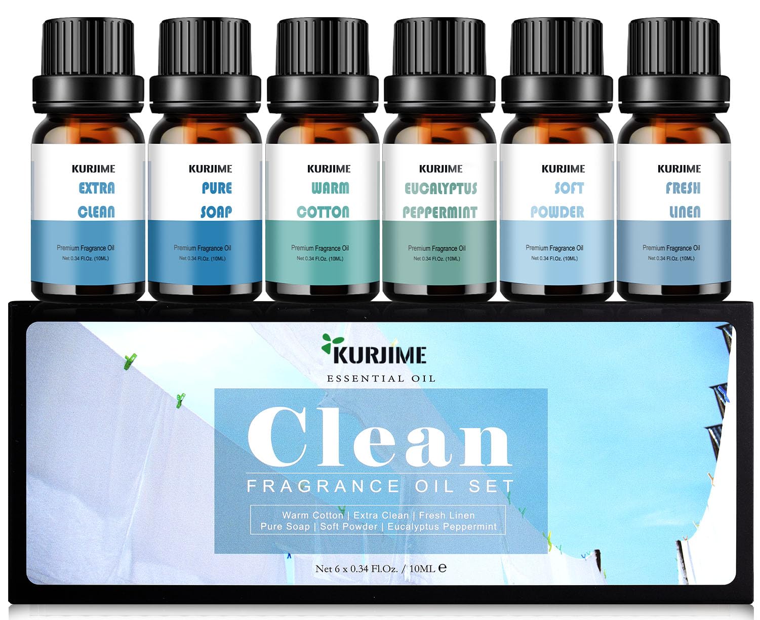 KURJIME Fresh Linen diffuser oil creates a refreshing, clean living space.