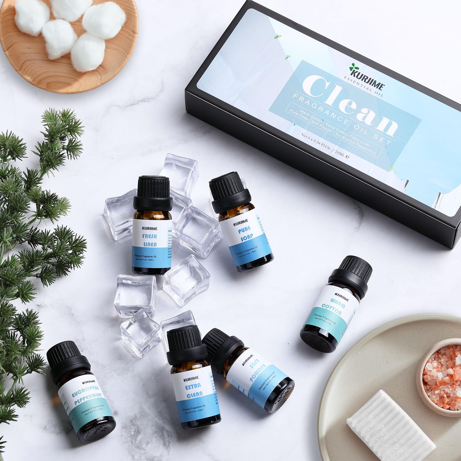KURJIME Pure Soap diffuser oil brings clean, soap-inspired scent.