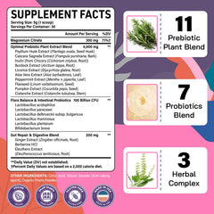 Kusofft Colon Cleanse bottle label highlights seven probiotics and fiber
