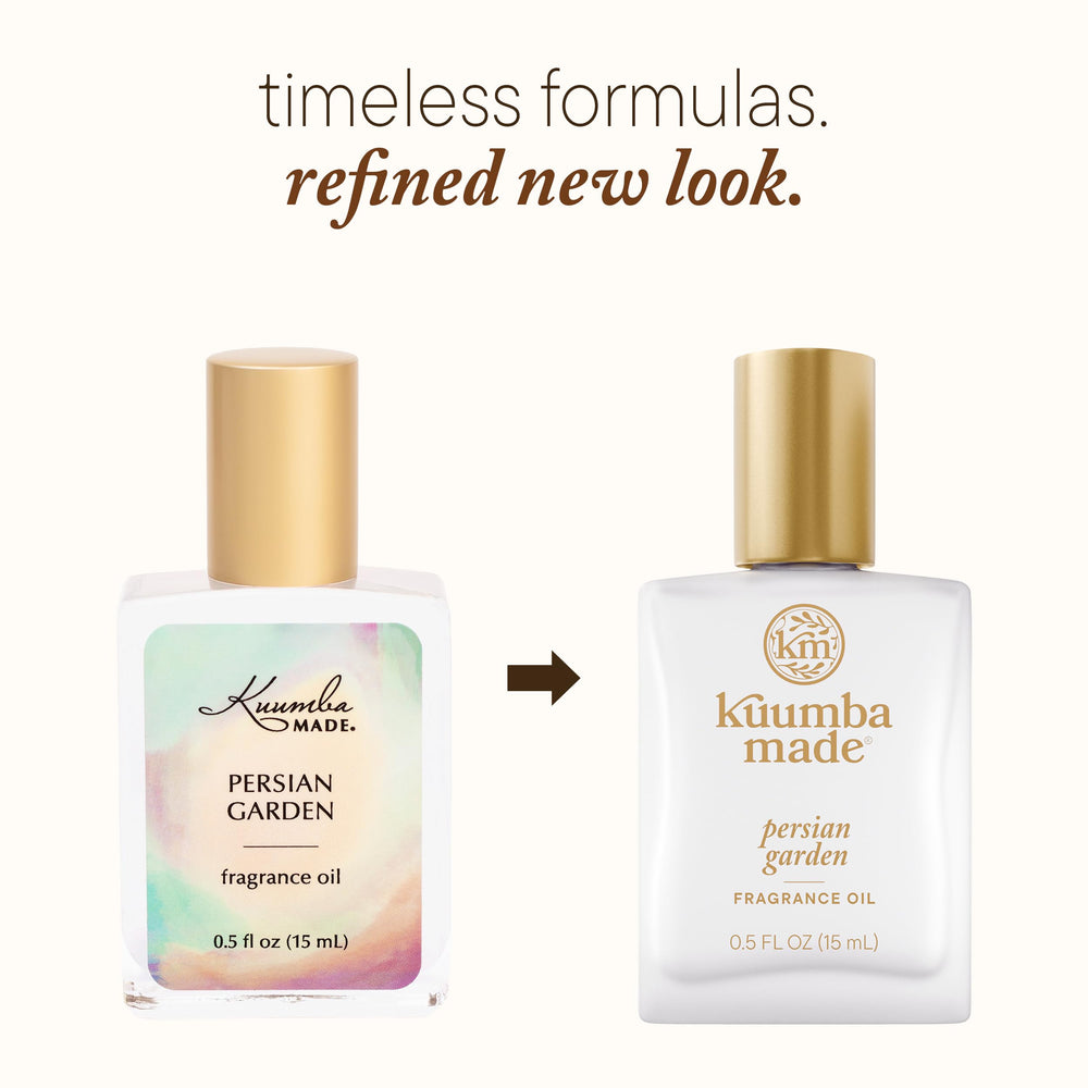 Kuumba Made Persian Garden fragrance oil drops on wrist for subtle scent