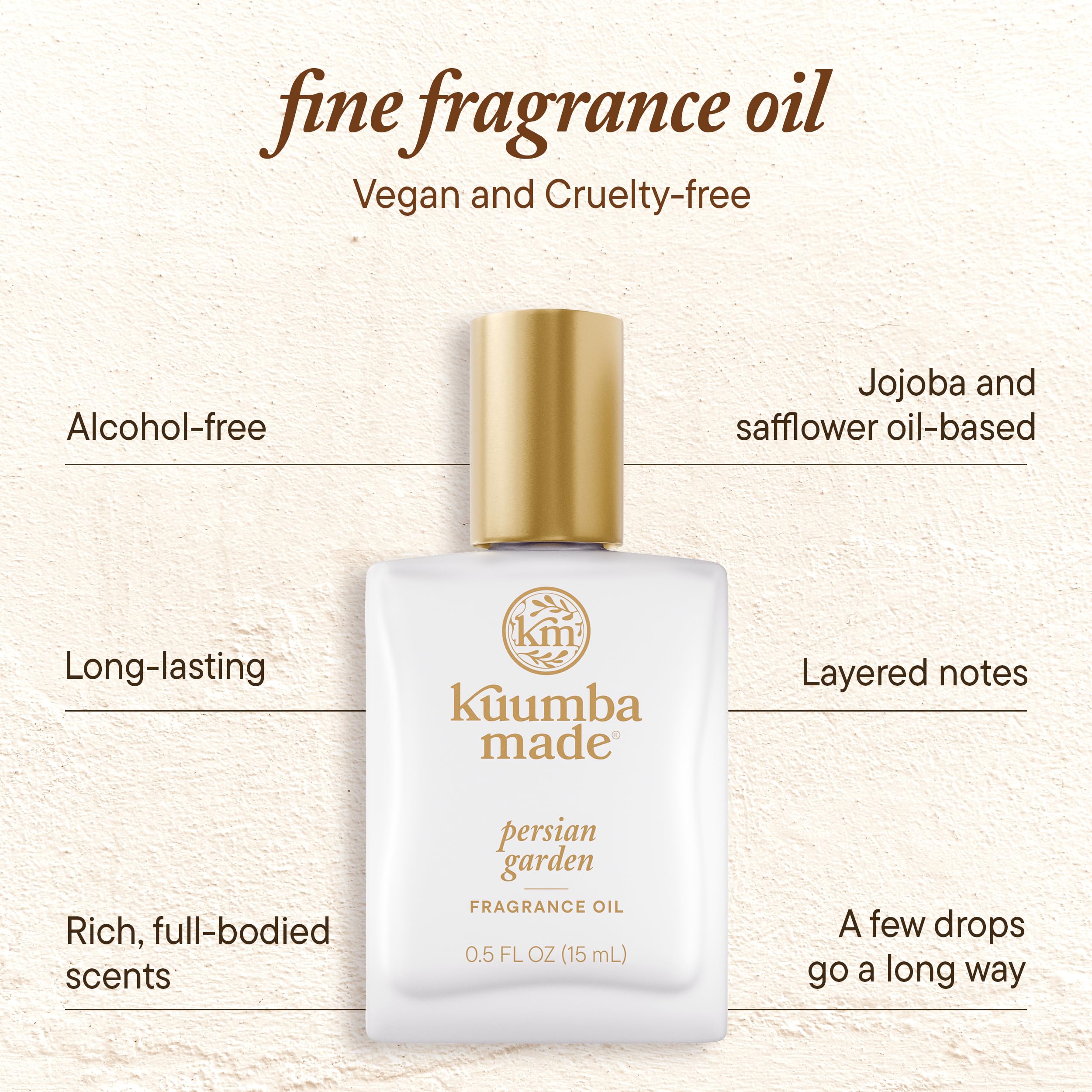 Kuumba Made Persian Garden fragrance oil oil-base texture highlighting longevity