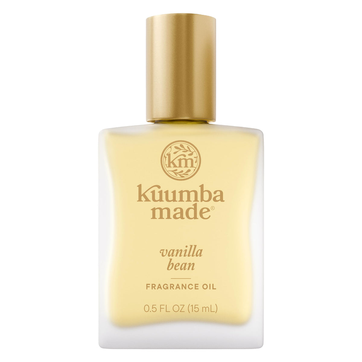Kuumba Made Vanilla Bean Fragrance Oil bottle, warm aroma for cozy spaces.