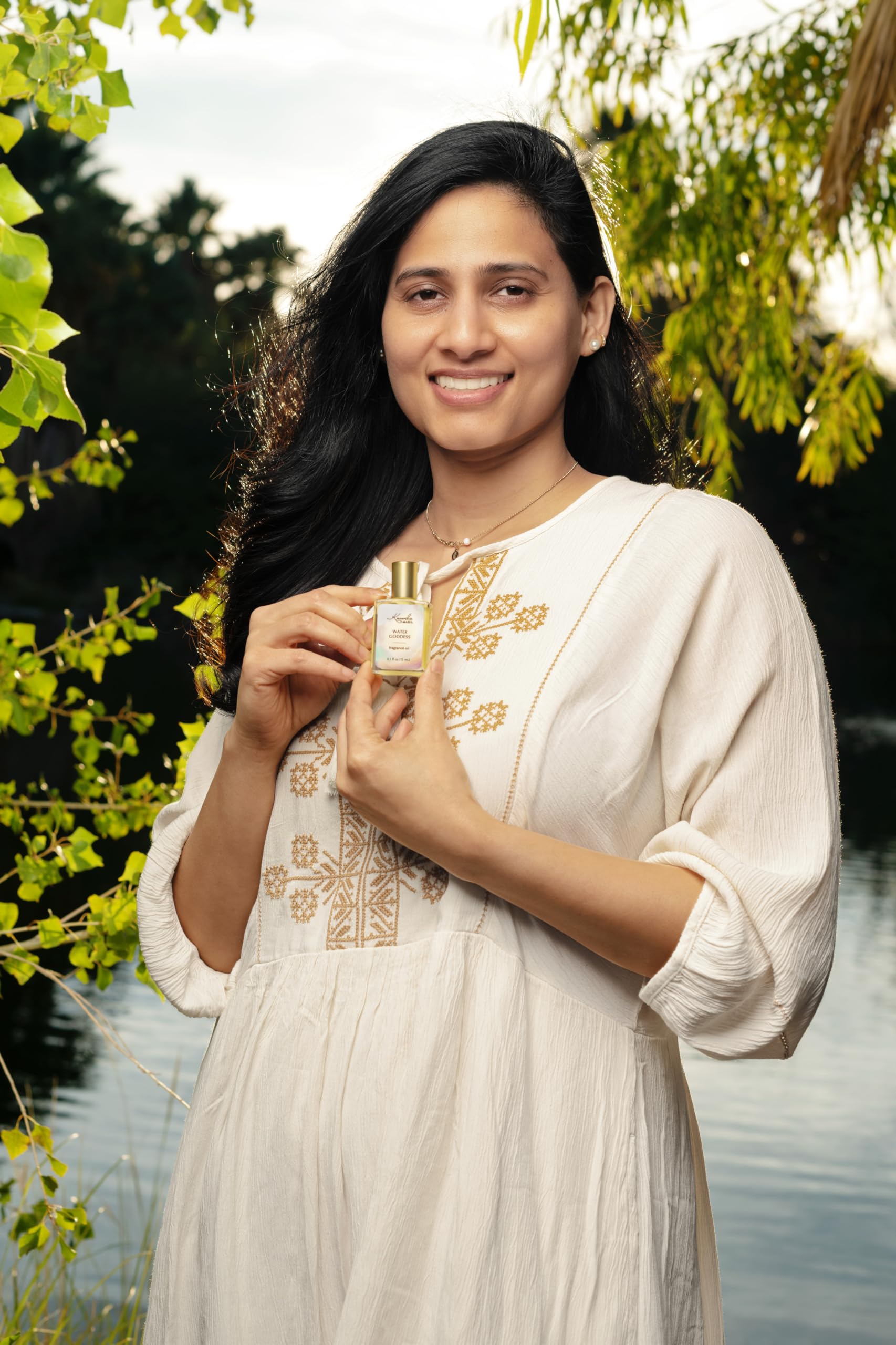 Kuumba Made Water Goddess roll-on application for quick, long-lasting aroma on skin