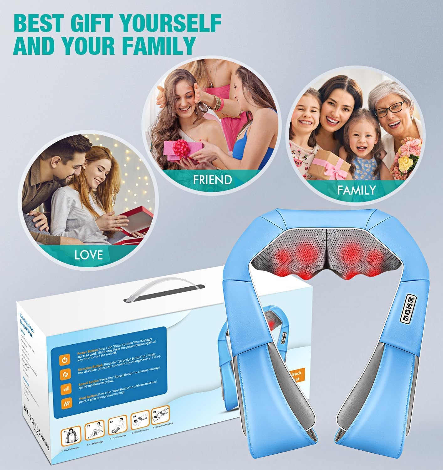Kuzaro adapters enable home, office, or car use.