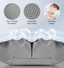 Kuzaro massager in use on back and shoulders for stress relief.