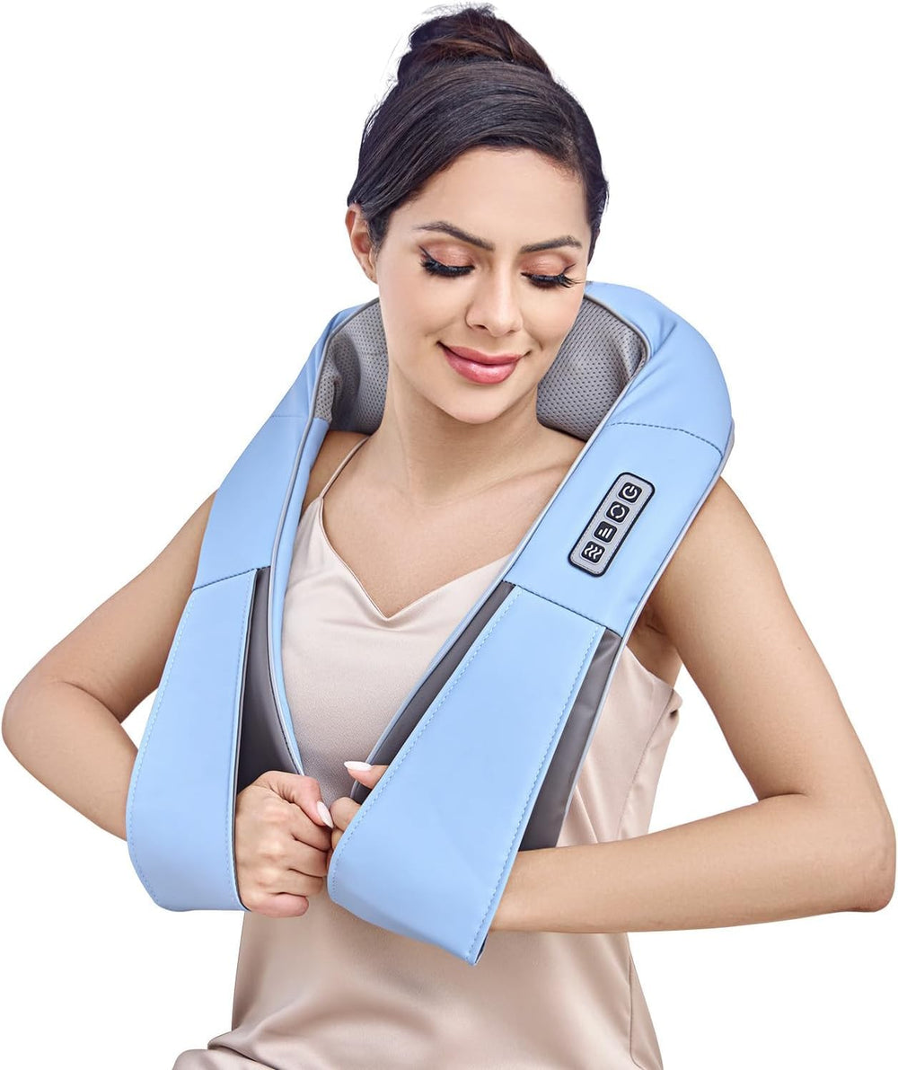 Kuzaro Shiatsu neck massager with heat for at-home relaxation.