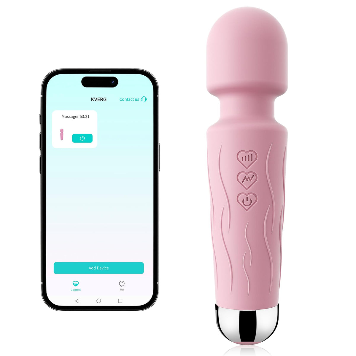 Kverg handheld massager waterproof design for easy cleaning and durable use.