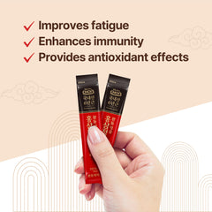 KWANGDONG Premium Red Ginseng amber tube close-up for premium extract on the go