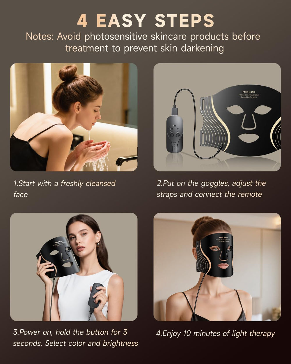 KYDJ eye shield protects eyes during bright light therapy