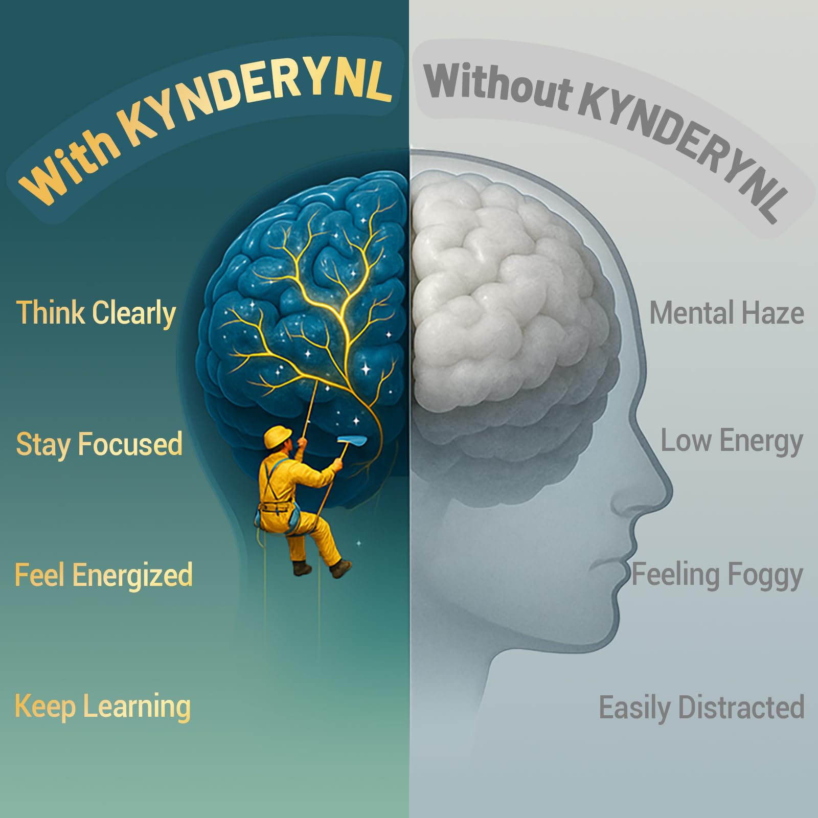 Apigenin and L-theanine blend in Kynderynl formula for calm focus