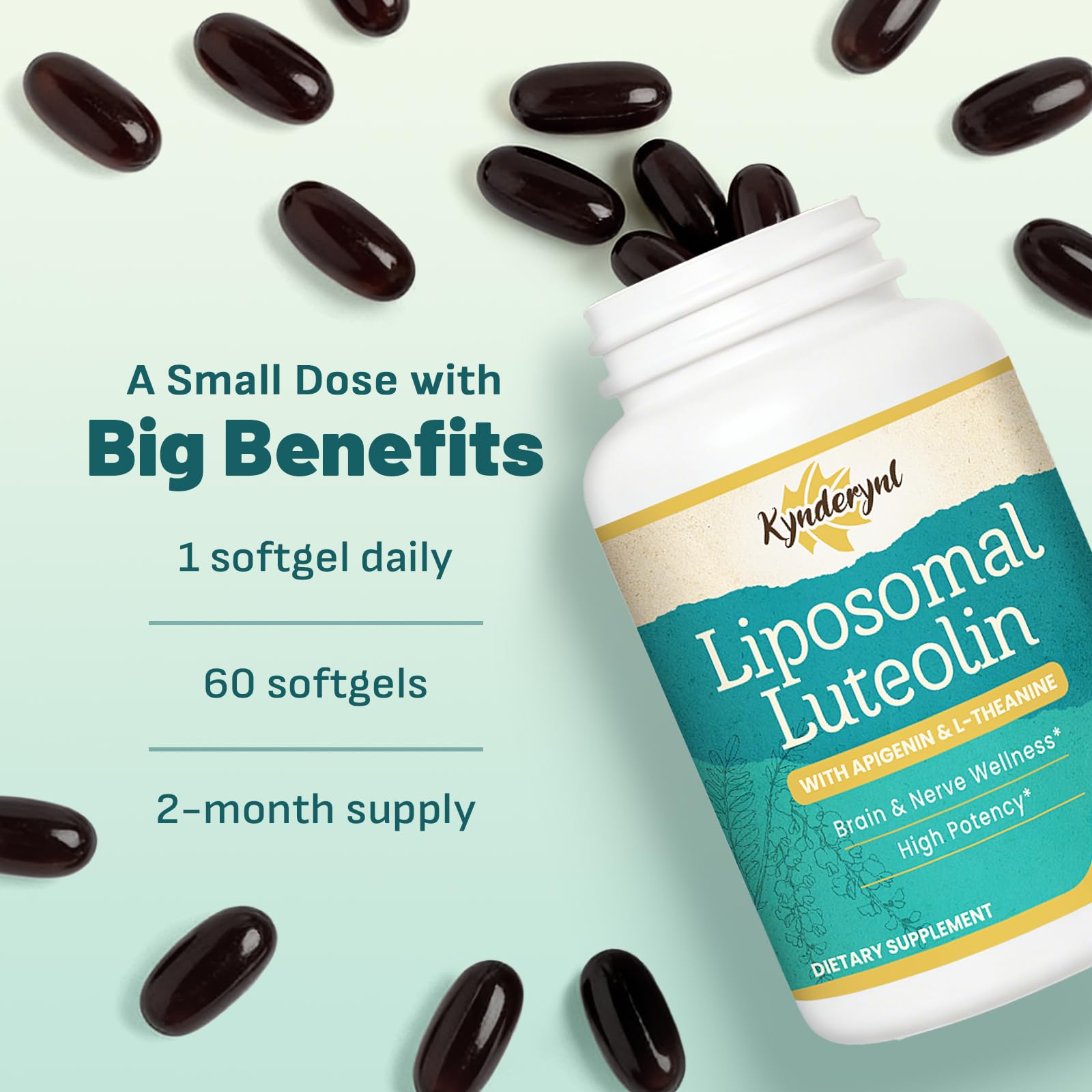 Kynderynl Liposomal Luteolin aids daily focus for professionals and seniors