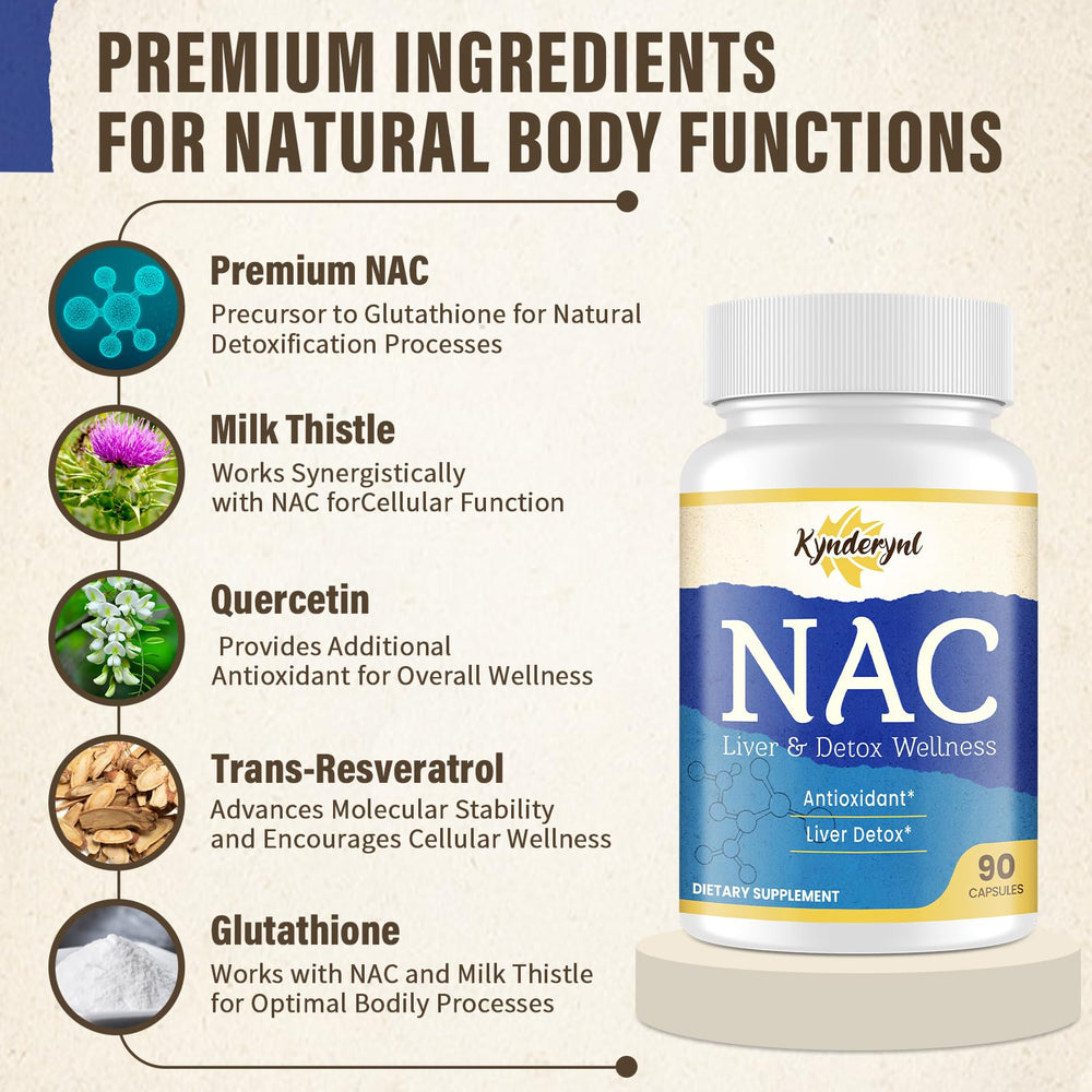 Kynderynl NAC capsules arranged for easy daily routine