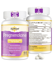Kynderynl Pregnenolone dual-dosing bottle enables customizable daily intake.