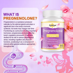 Kynderynl Pregnenolone ingredients blend shows DHEA, boron, and botanicals.