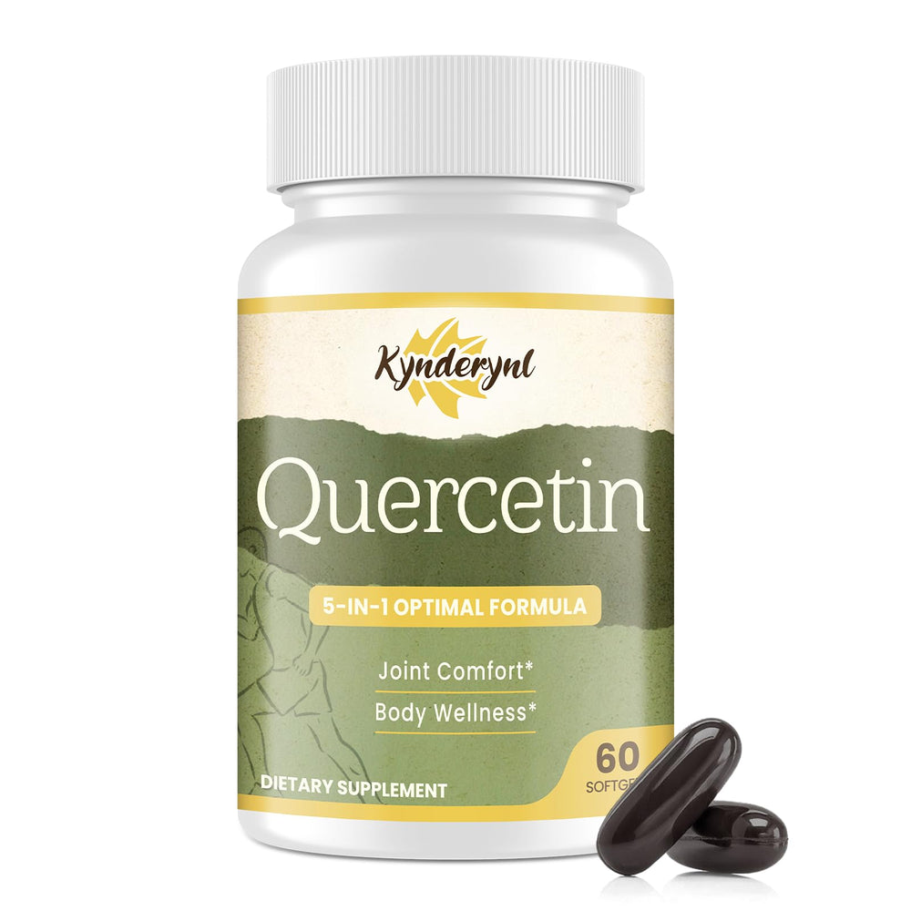Kynderynl Quercetin 1000mg softgels bottle for daily mobility support.