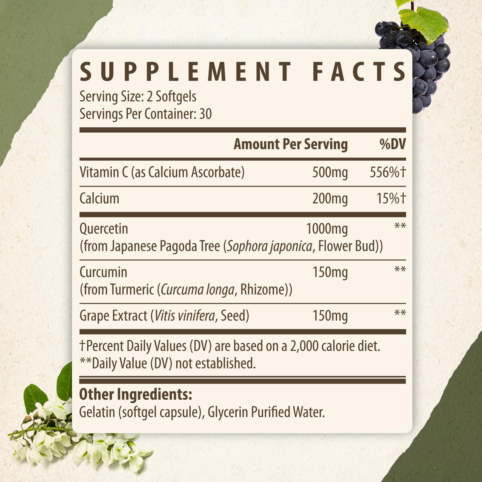 Kynderynl Quercetin 1000mg softgels packaging close-up showing high-potency formula.