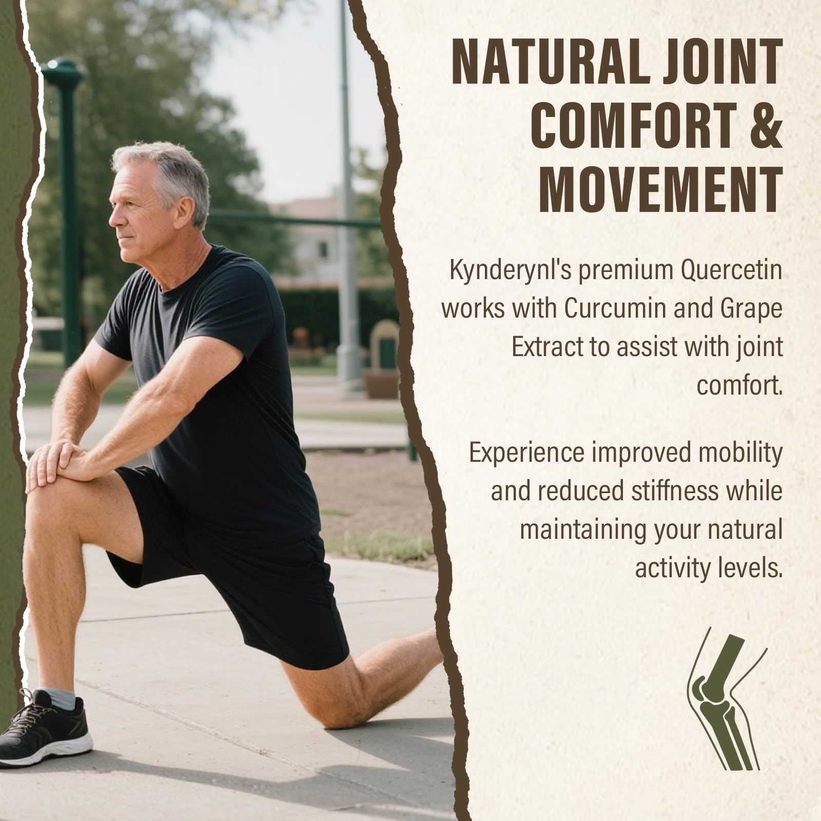 Kynderynl Quercetin 1000mg softgels during a workout for recovery support.