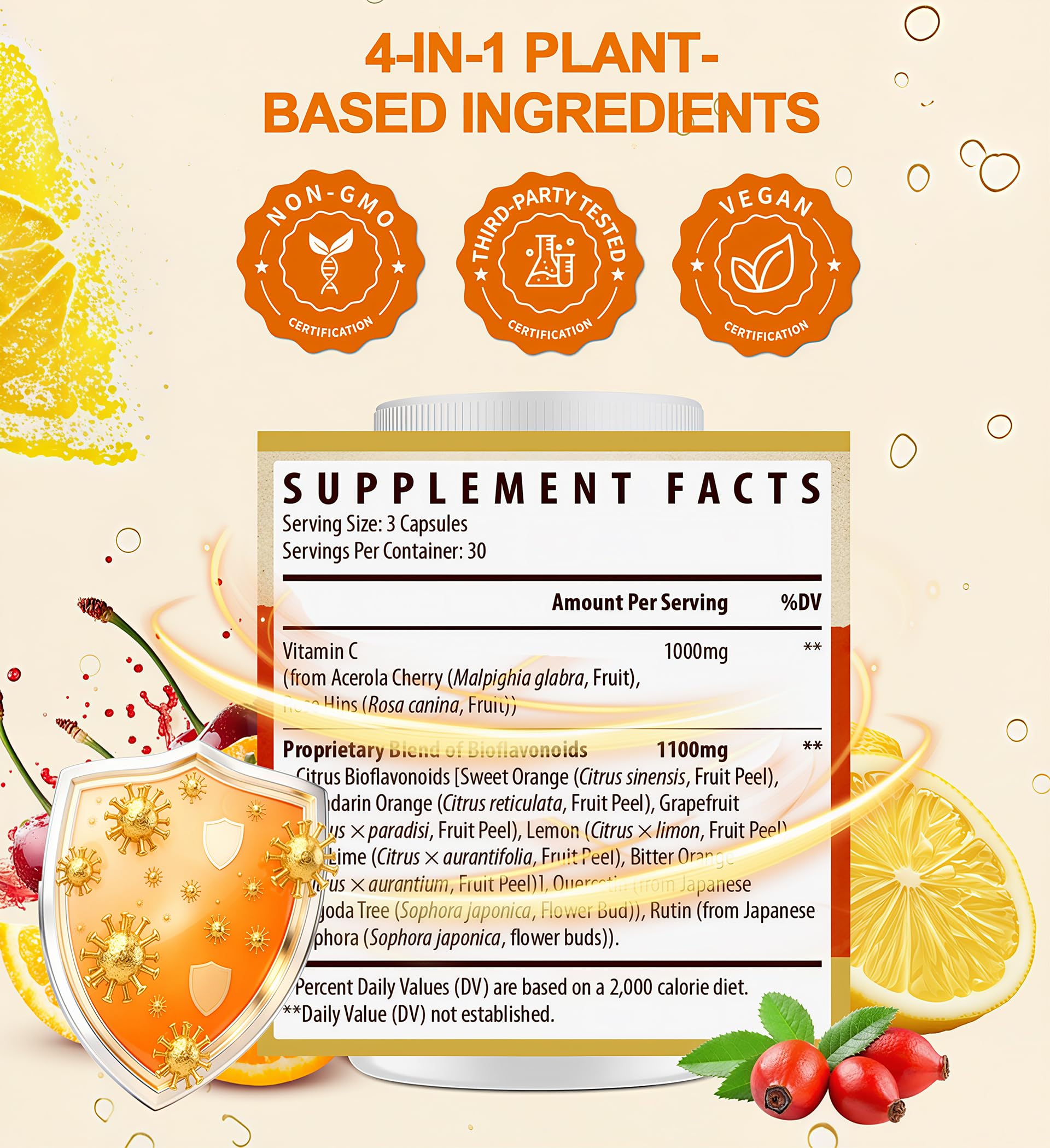 Kynderynl bottle featuring vegan label and 90-count packaging