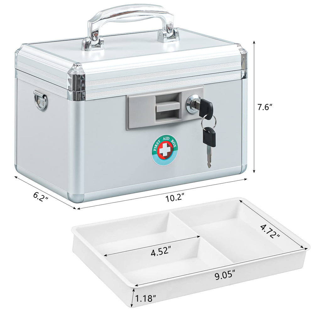 KYODOLED Locking Key Medicine Box lock and keys highlight secure protection.