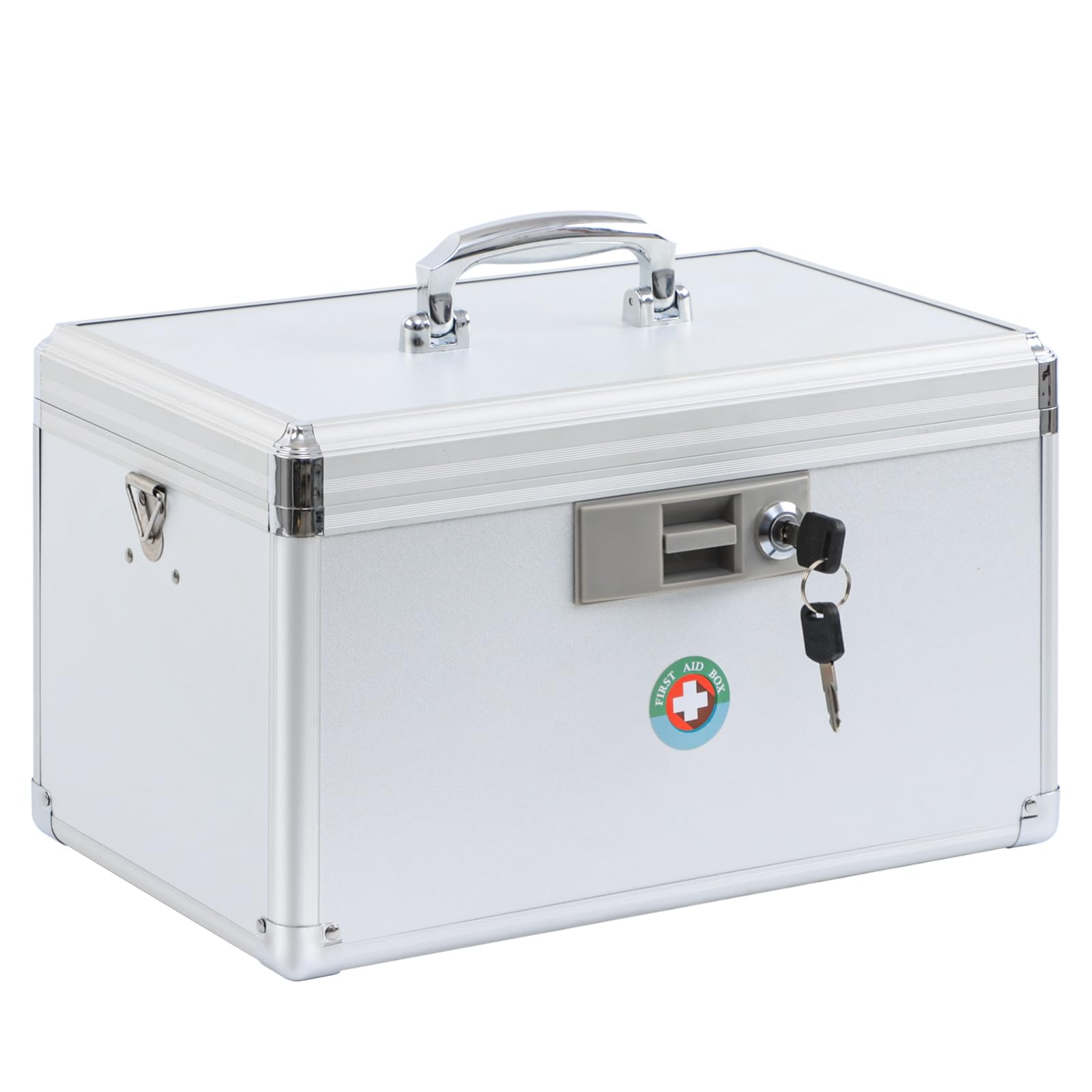 KYODOLED X-Large medicine lock box shows spacious interior for bottles.