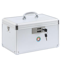 KYODOLED X-Large medicine lock box shows spacious interior for bottles.