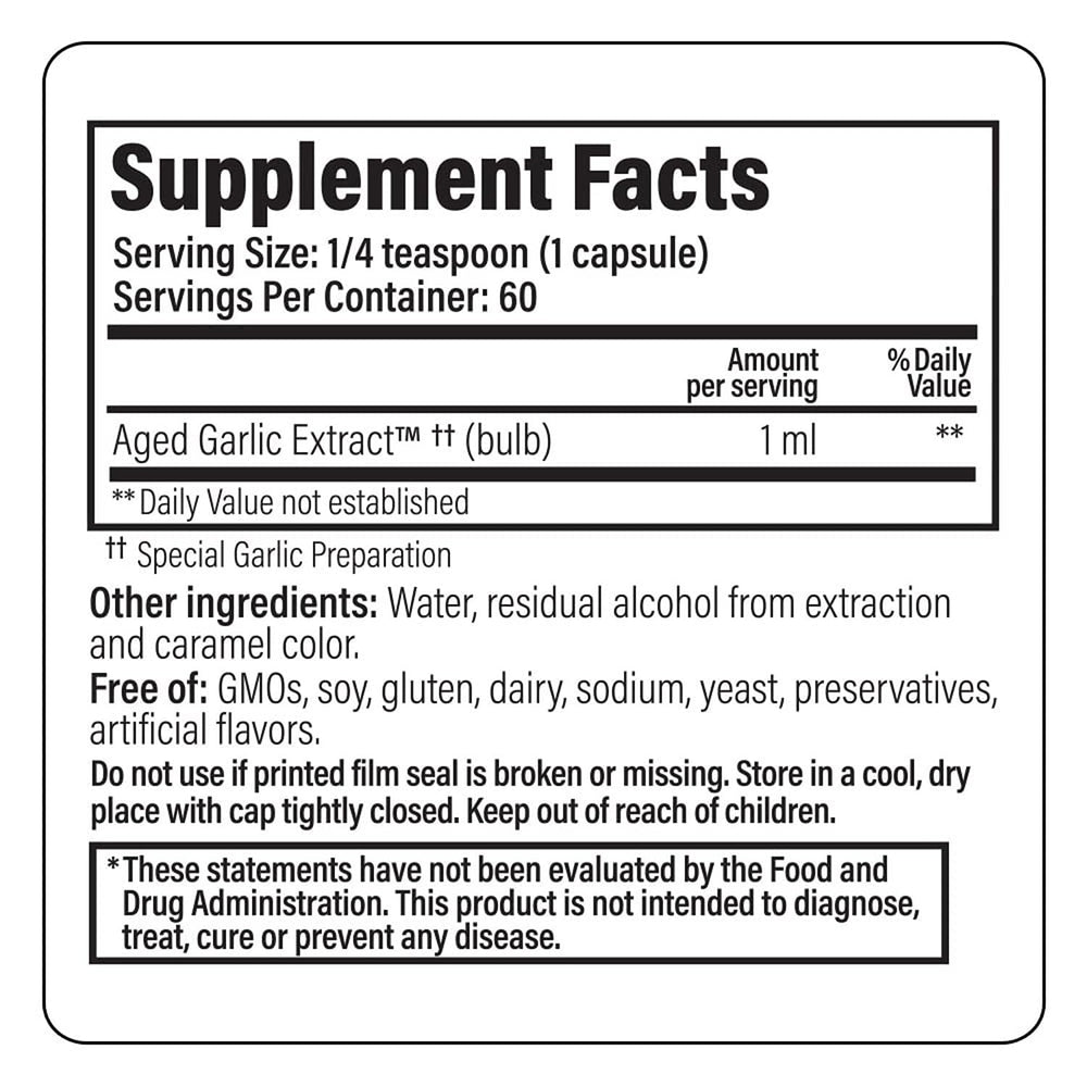 Bottle with measuring spoon demonstrating simple daily use of Kyolic extract