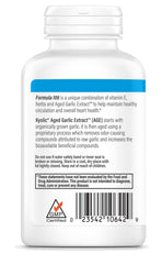 Kyolic aged garlic extract packaging with organic garlic bulbs emphasizing natural origin and odorless formula.