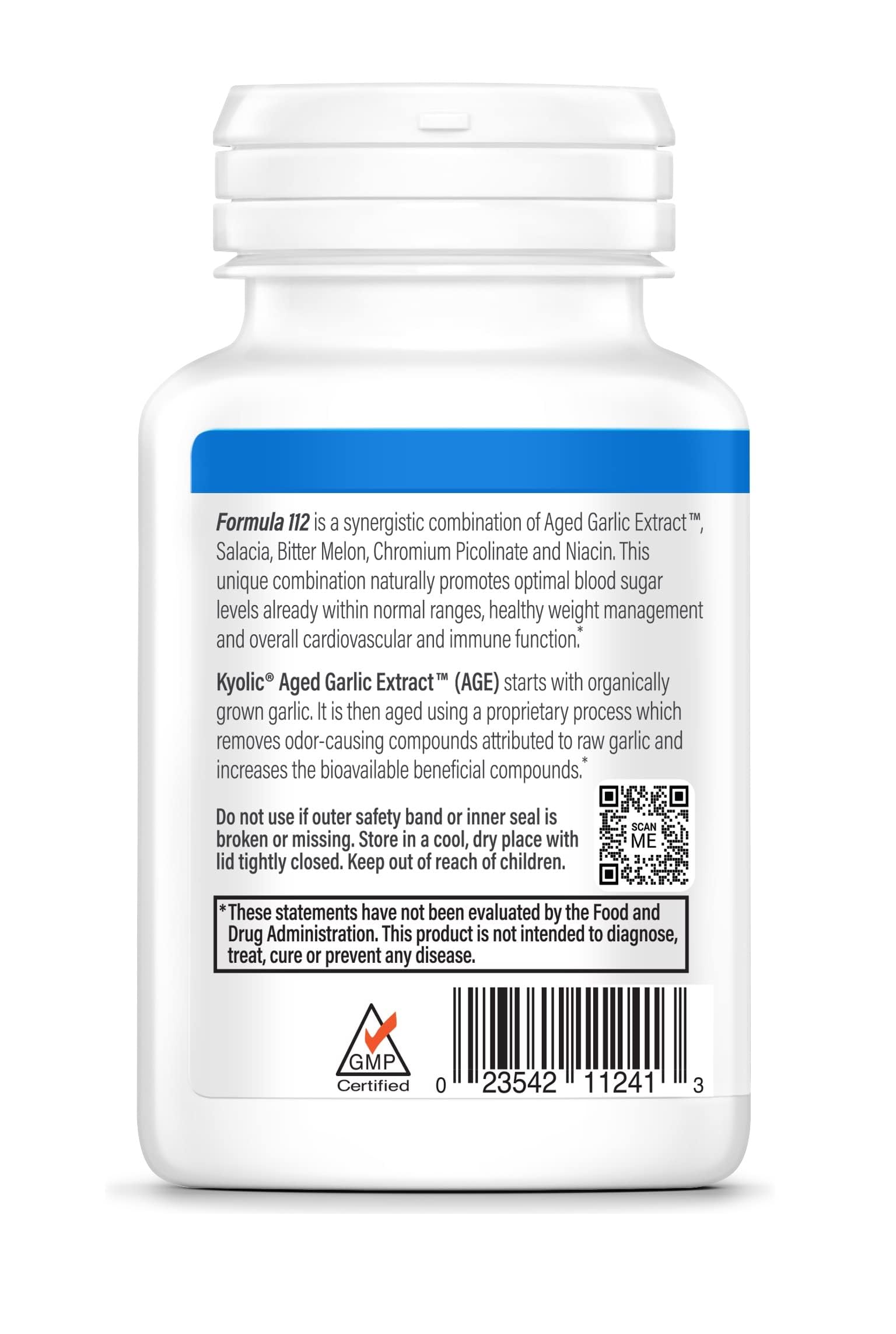 Kyolic Blood Sugar Balance ingredients chart with Salacia and Bitter Melon synergy.