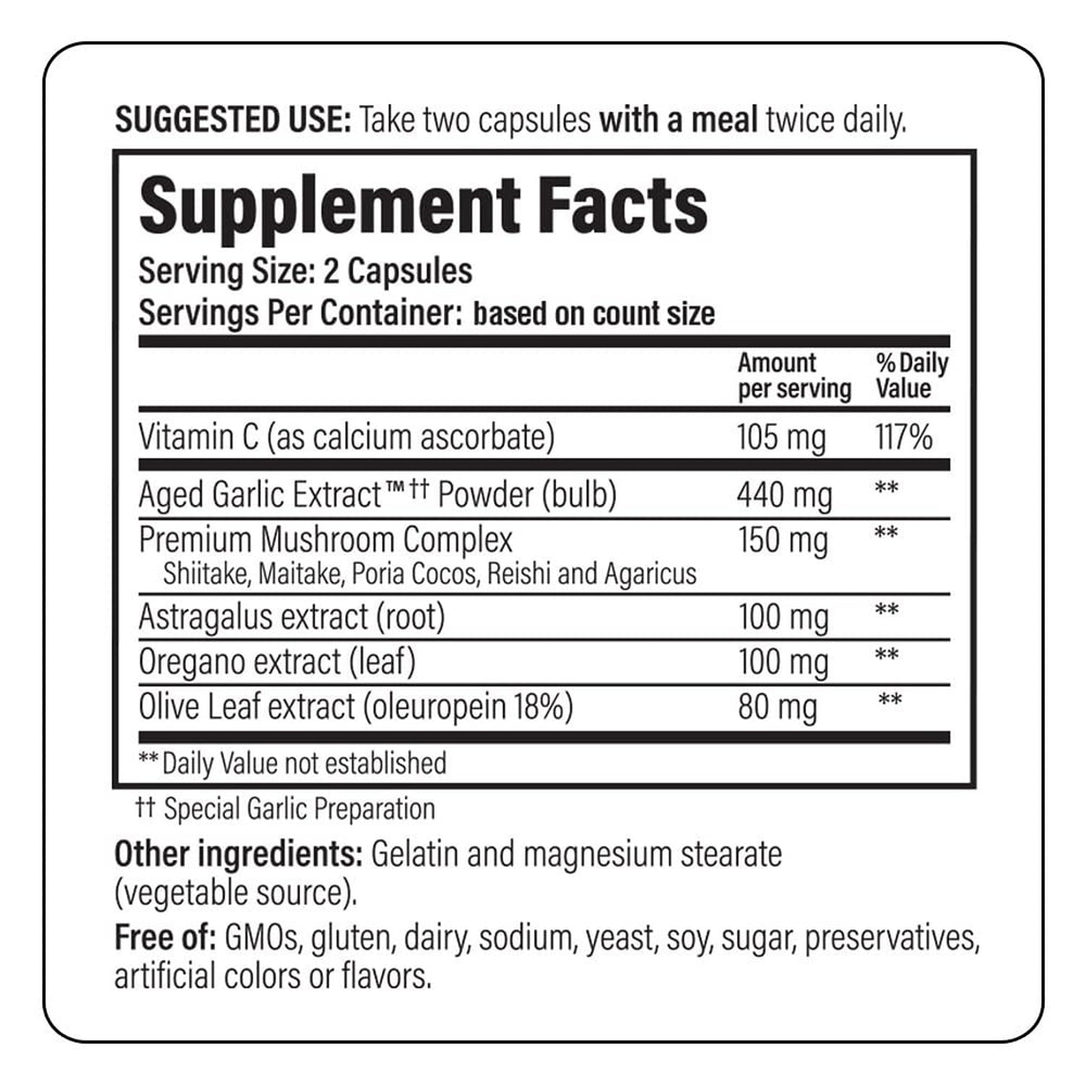 Kyolic Formula 103 bottle side angle, compact container for daily use