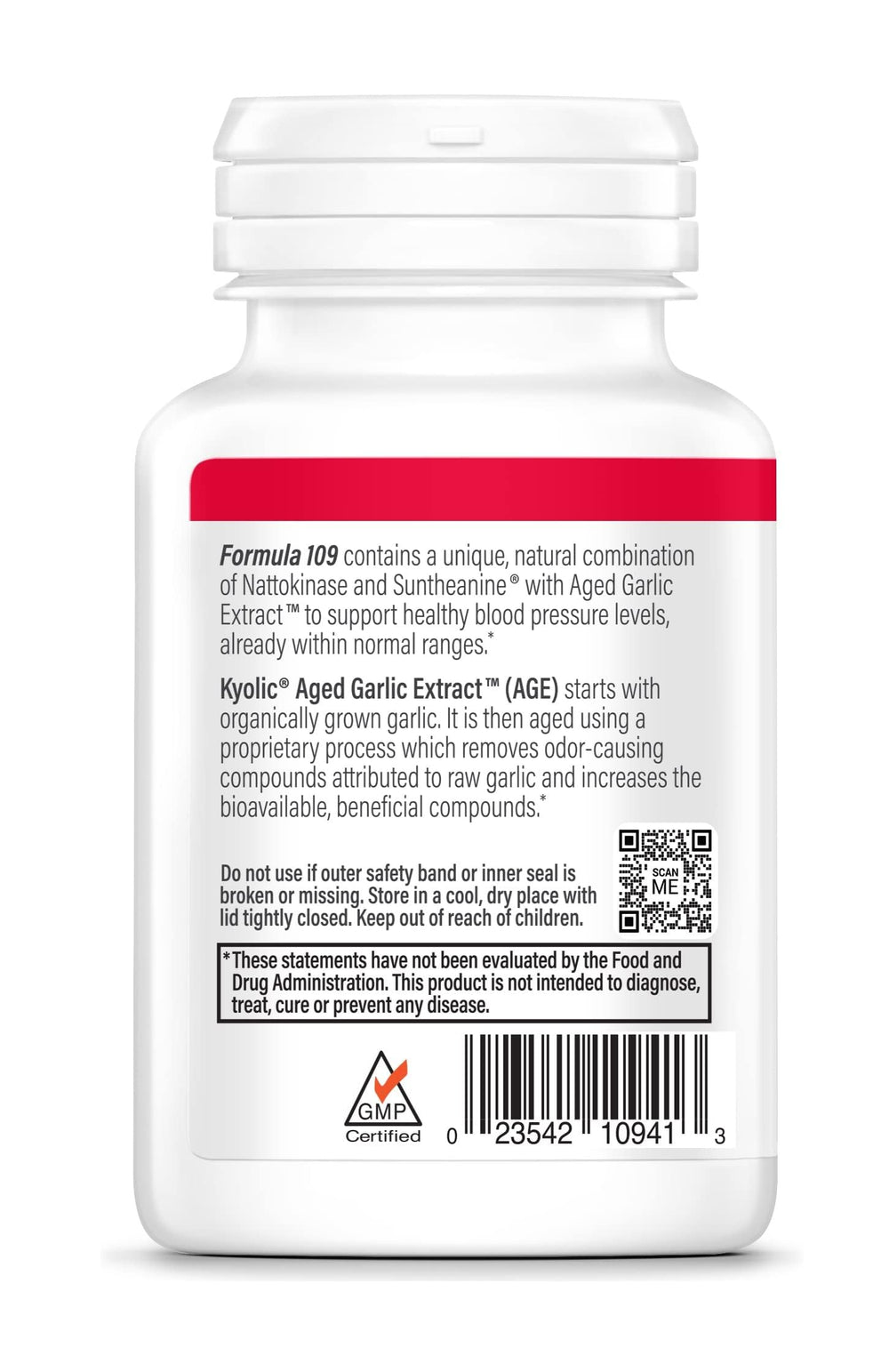 Kyolic Formula 109 bottle pouring capsules during morning routine for easy daily use.