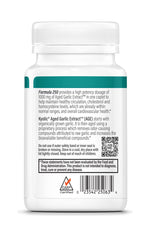 Kyolic Formula 250 caplet pack, demonstrates a convenient one-per-day option.