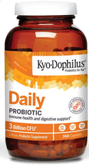 Kyolic Kyo-Dophilus daily probiotic bottle supports digestive balance and immune wellness