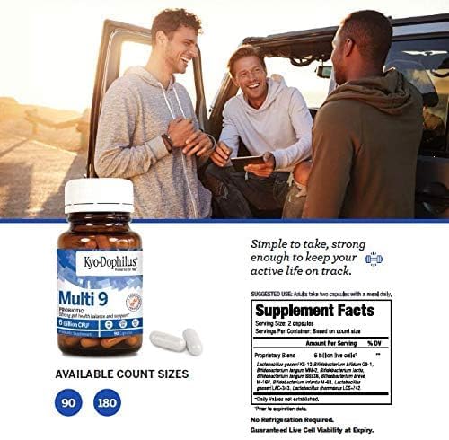 Kyolic Kyo-Dophilus key trio strains: L. gasseri, B. bifidum, B. longum for digestive support.