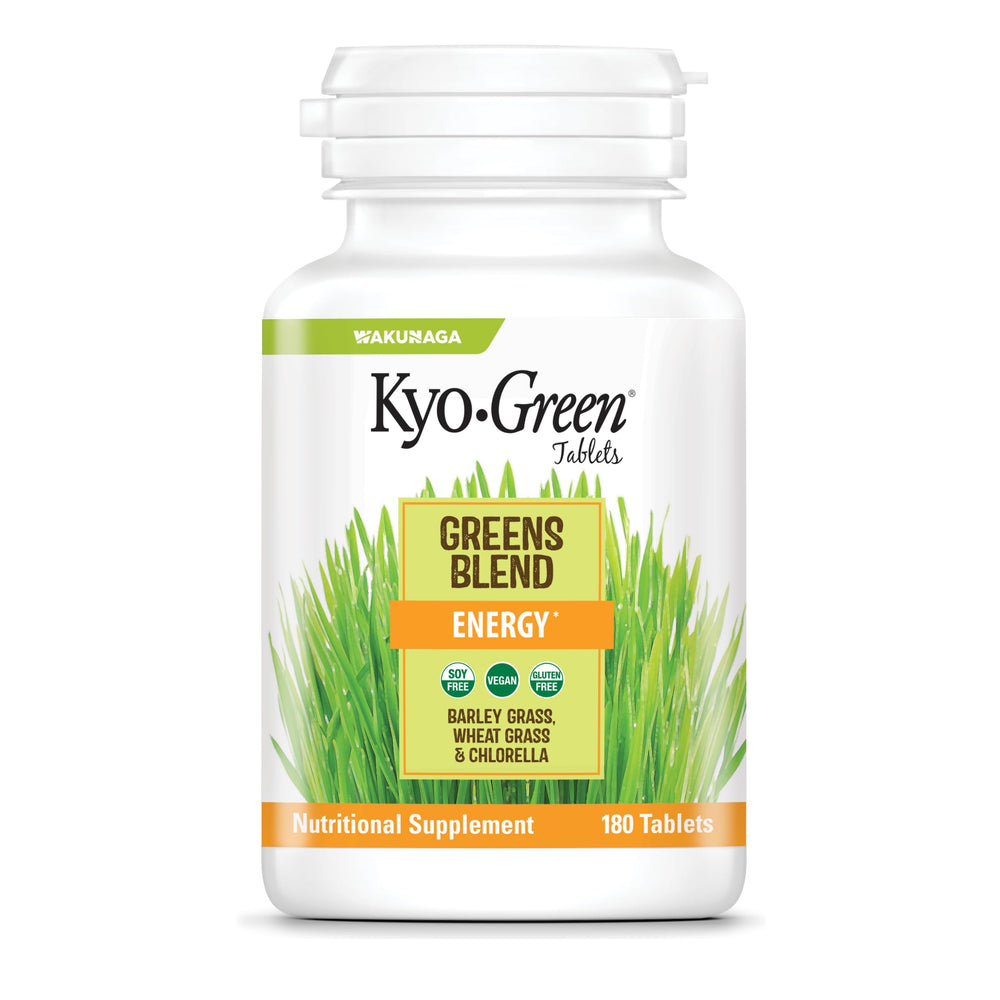 Kyolic Kyo-Green Energy tablets for convenient daily greens.
