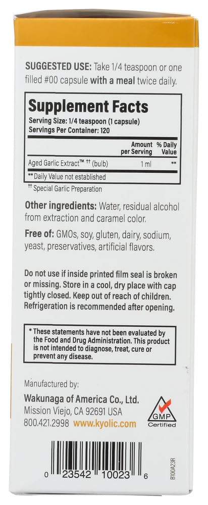 Kyolic Liquid Plain packaging 2-pack compact and portable