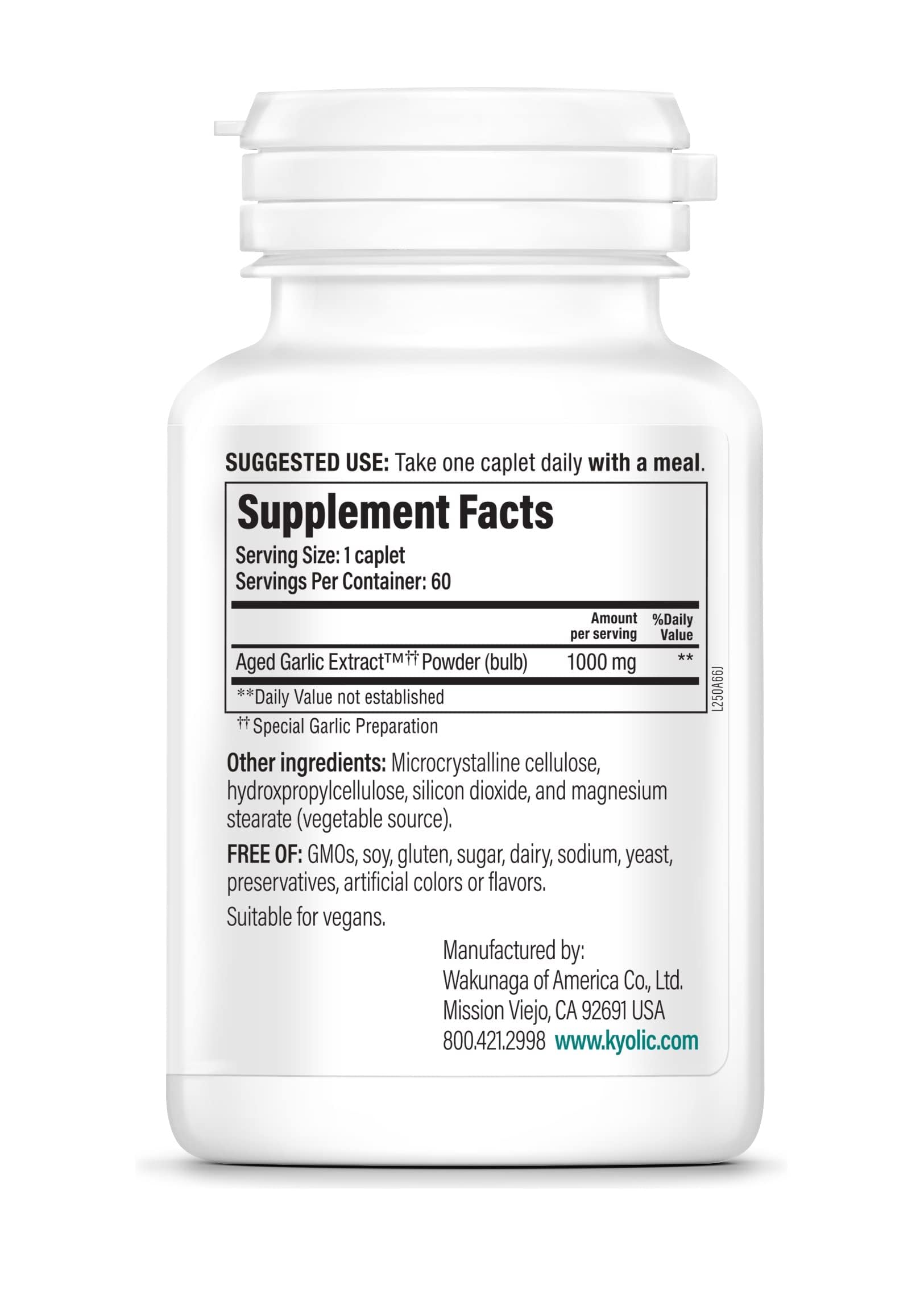 Kyolic One Per Day 60 caplets pack offers convenient daily wellness support.