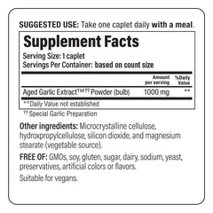 Organic garlic source label from Kyolic, emphasizing non-GMO organic origins.
