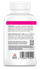 Kyolic packaging label closeup highlighting organic, non-GMO ingredients and allergen information.
