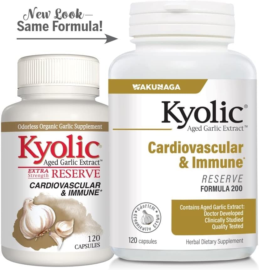 Kyolic Reserve packaging box communicates weight and trusted brand quality.