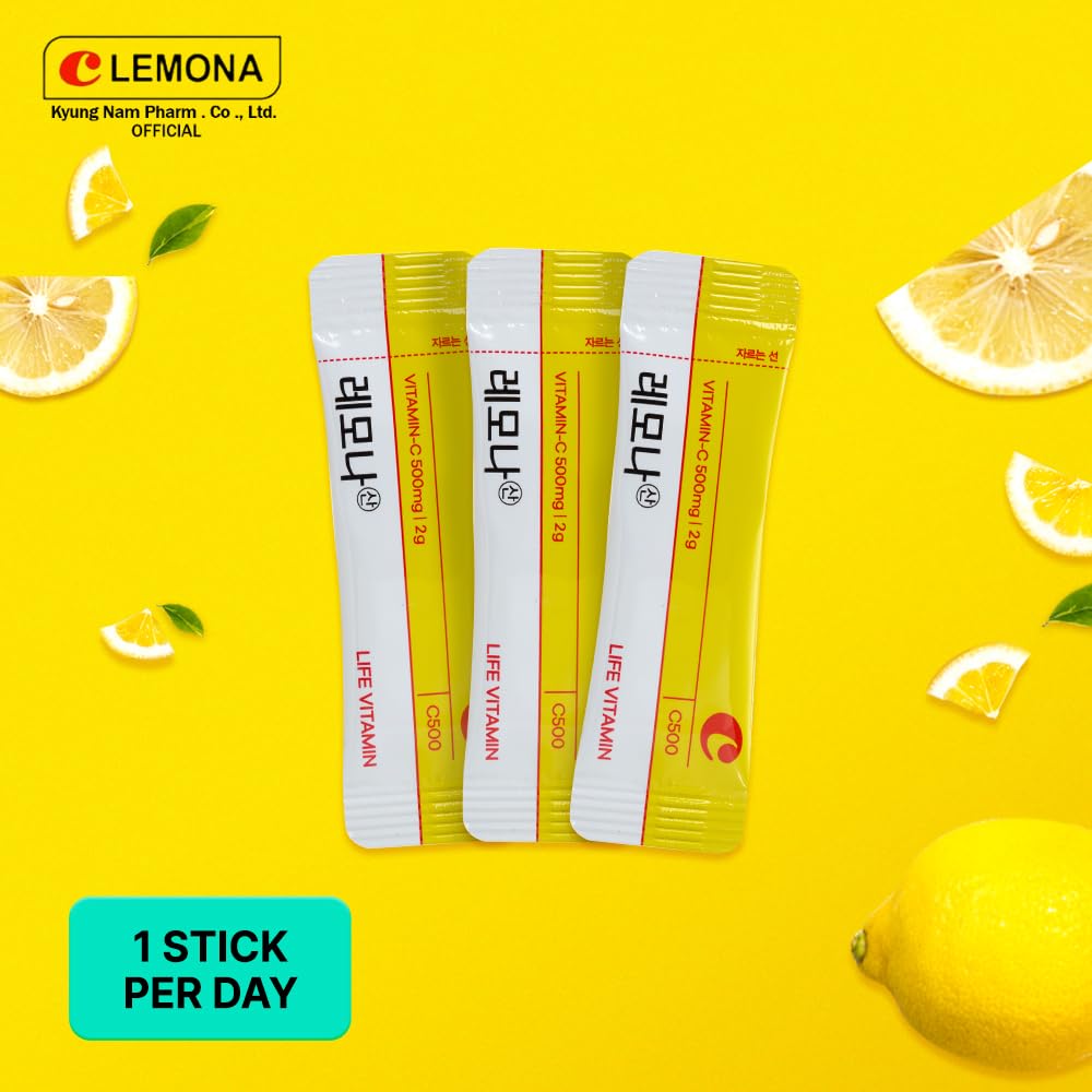 Kyung Nam Pharm LEMONA vitamin C stick in a purse for busy days.