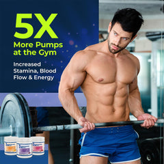 L-ARGININE PRO glass of mixed drink demonstrates a ready-to-use nitric oxide boost