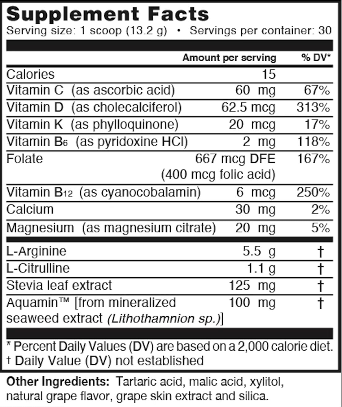 L-ARGININE PRO scoop with powder ready for quick pre-workout mix